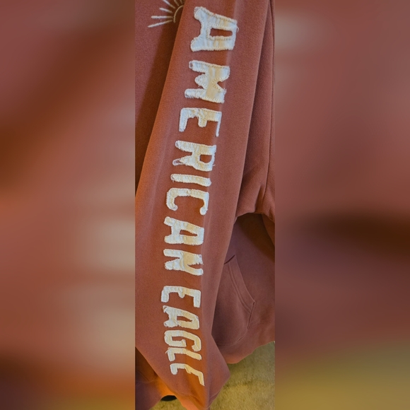 AMERICAN EAGLE MENS (UNISEX) Dark Pink Colored Hoodie, NWOT, XXL - Picture 3 of 6